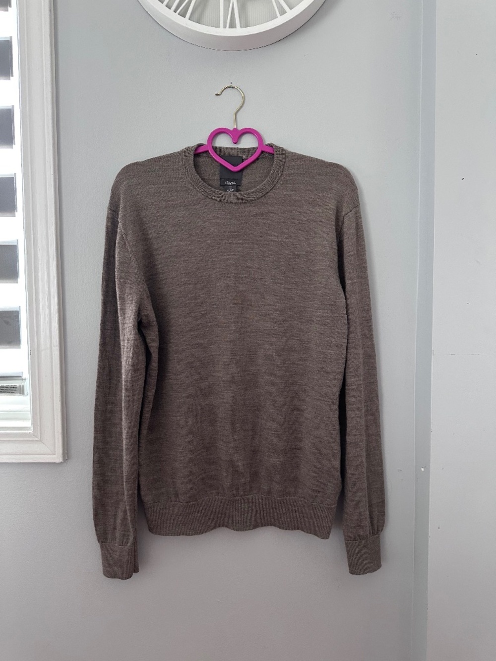 H&M 100% Merino Wool Men's Long Sleeve Sweatshirt in Brown Size Medium